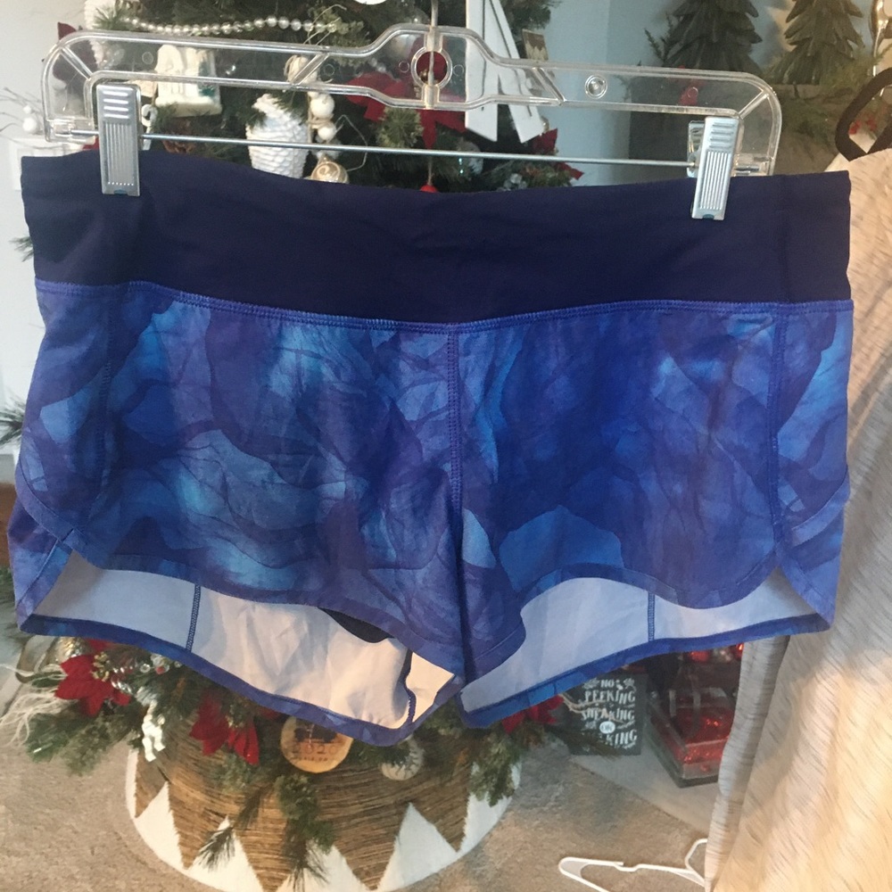 Lululemon Blue Speed Up Shorts Size 8